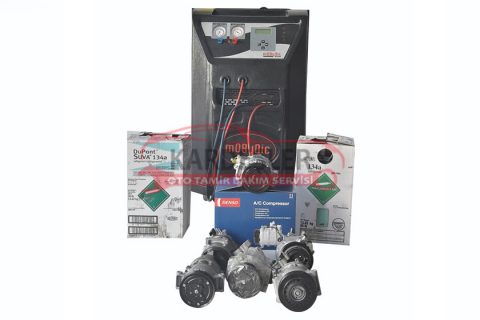 Oto Klima komprasörü, Klima Gazı, Klima Gazi Makinesi